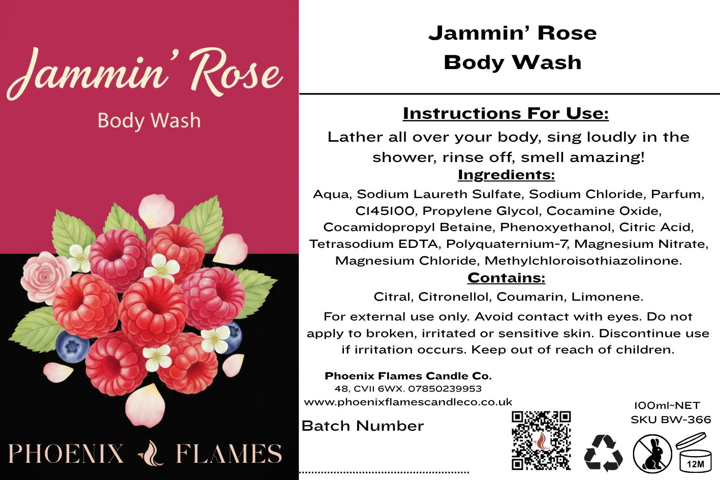 Jammin' Rose Body Wash