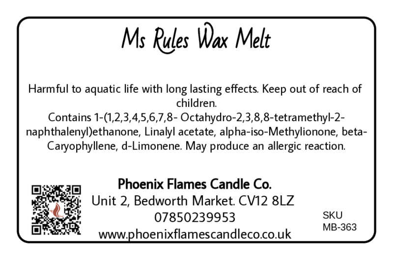 Ms Rules Wax Melts - Patchouli, Spice & Vanilla