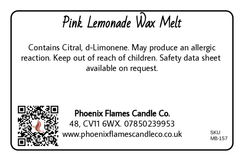 Pink Lemonade Wax Melts - Sweet Citrus & Berry