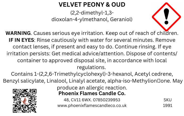Velvet Peony & Oud Reed Diffuser Refill - Luxurious Floral Fragrance