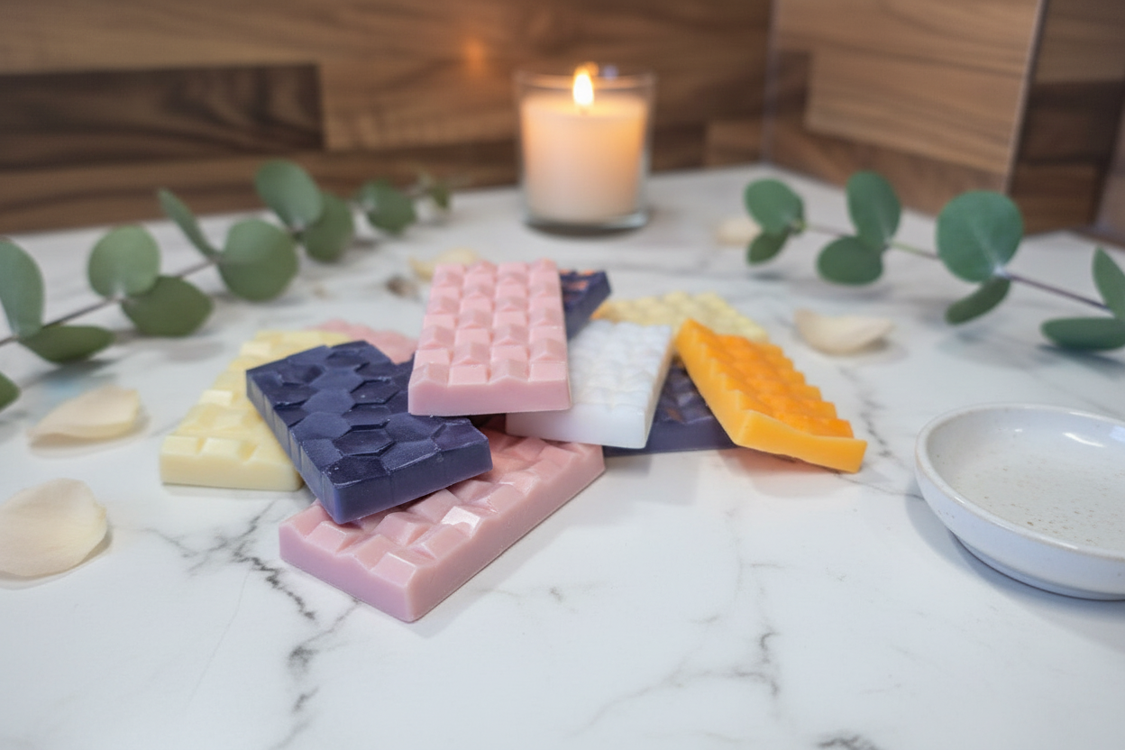 Premium artisan wax melt bars by Phoenix Flames Candle Co