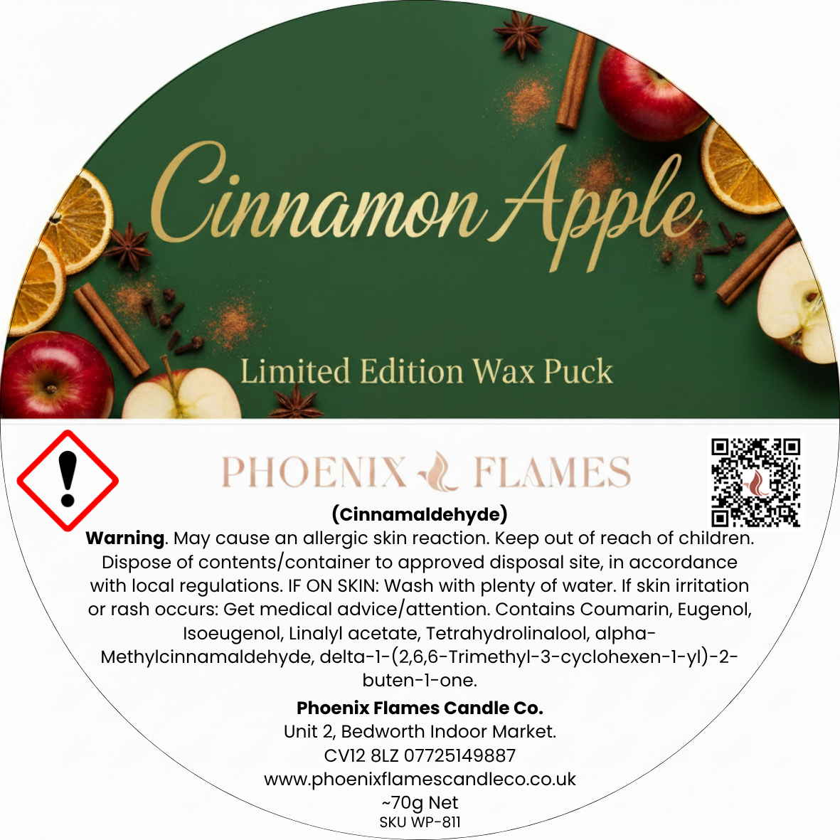 Cinnamon Apple Limited Edition Wax Puck label
