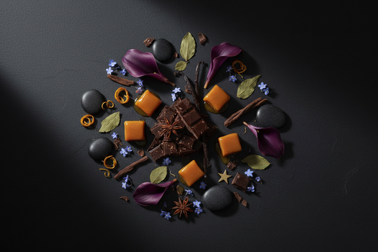 Angelic wax melt scent - sweet fruit, vanilla, chocolate, caramel and patchouli