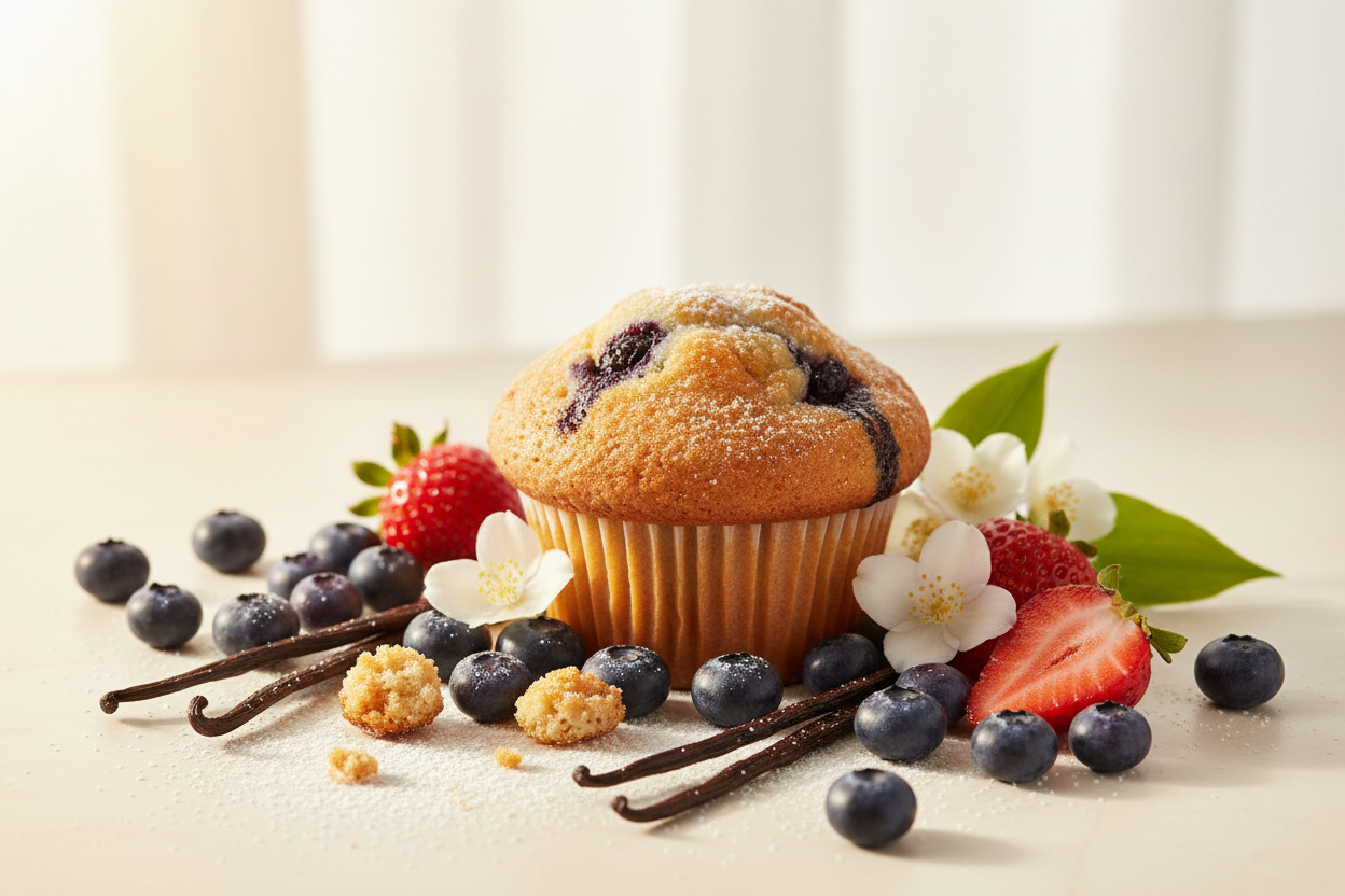 Blueberry and vanilla muffin wax melts - fruity sweet fragrance with blueberry, strawberry, jasmine and vanilla