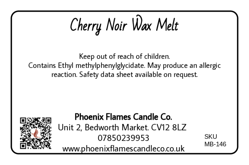 Cherry Noir Wax Melts - Black Cherry & Warm Vanilla