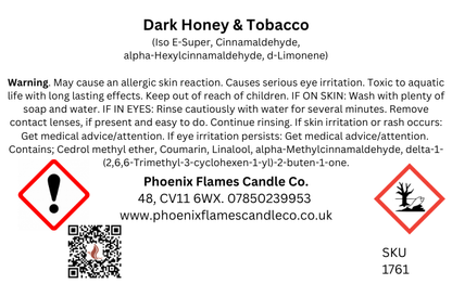 Dark Honey & Tobacco Reed Diffuser - Warm Masculine Fragrance