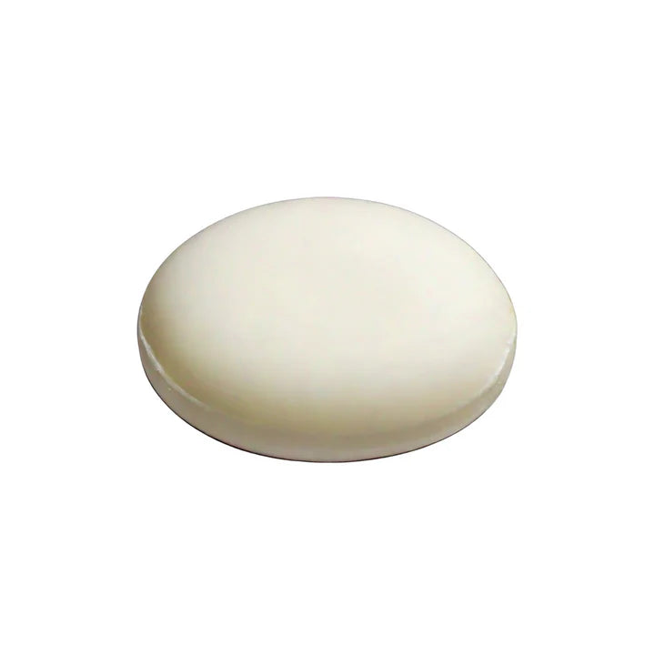 White soap bar on a white background