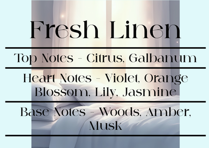 'Fresh Linen' fragrance scent notes.
