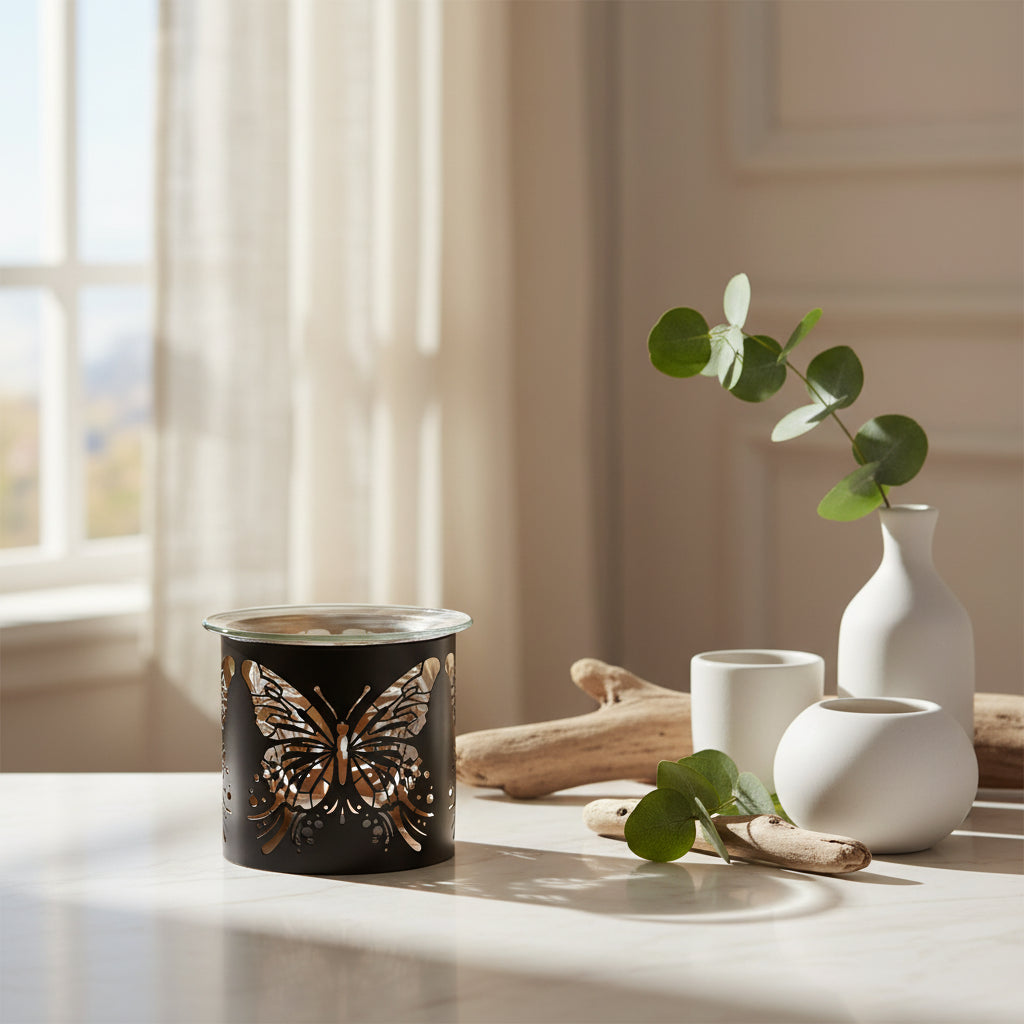 Wax Melt Burner with butterfly design 