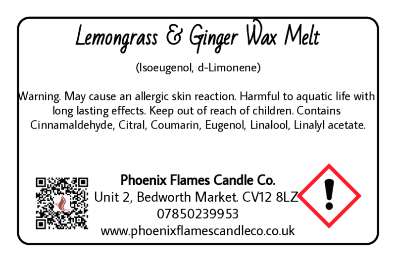 Lemongrass & Ginger Wax Melts - Exotic Citrus & Spice