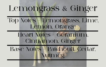 Lemongrass & Ginger scent notes
