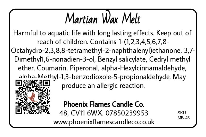 Martian Wax Melts - Bold Floral & Amber Fragrance