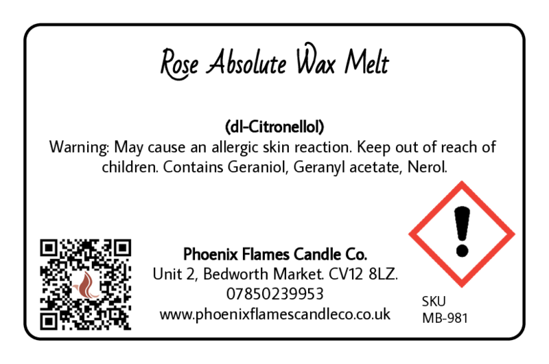 Rose Absolute Wax Melts - Fresh Rose, Geranium & Violet