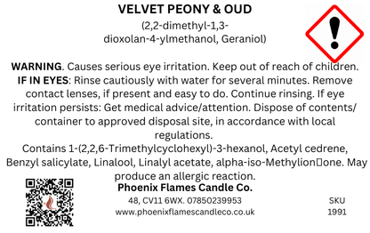 Velvet Peony & Oud Reed Diffuser Refill - Luxurious Floral Fragrance