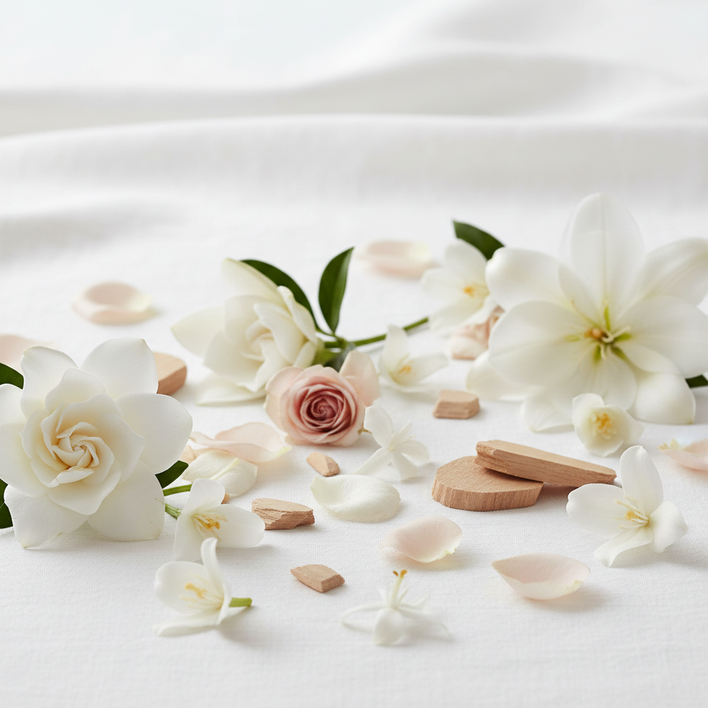 Dovely wax melt scent - white flowers, rose, jasmine and sandalwood