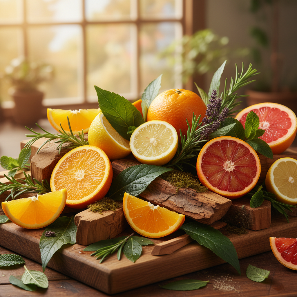 Instant Karma wax melt scent - orange, citrus, patchouli leaves and warm wood