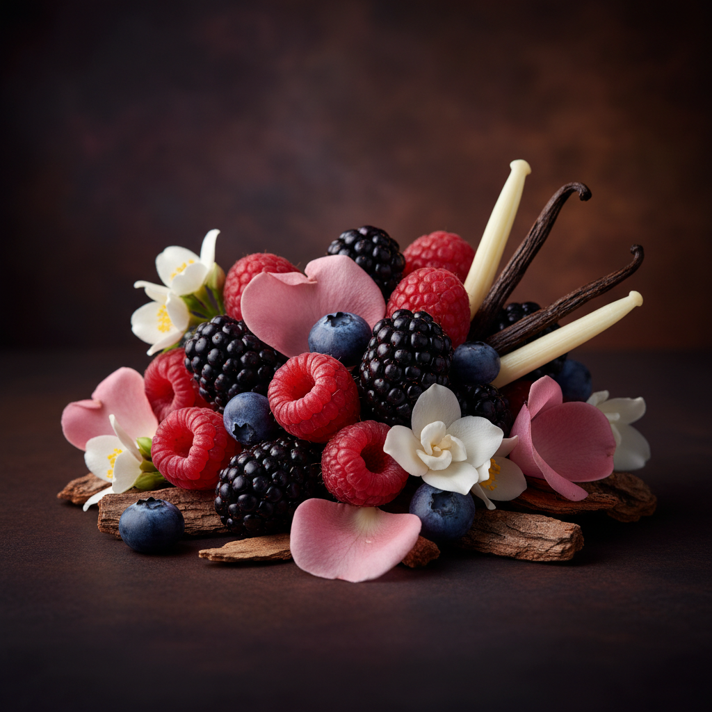 Berry Comforting Body Mist scent notes — mixed berries, vanilla and soft florals